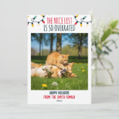 Funny Pet Foto Nizza Liste Weihnachten übertrieben (Stehend Vorderseite)
