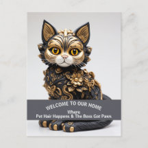 Funny pet-freundliche Zuhause Warnung Boss Cat