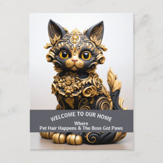 Funny pet-friendly Zuhause Alert Postkarte