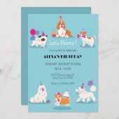 Funny Pet Geburtstagsparty Einladung (Vorne/Hinten)