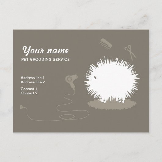 Funny pet grooming Werbeaktion Postcard Postkarte (Vorderseite)