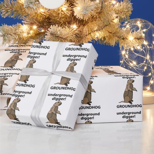 Funny Pet Groundhog Geschenkpapier (Feiertage)