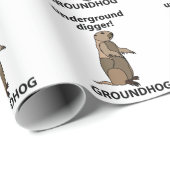 Funny Pet Groundhog Geschenkpapier (Rolleneckpunkt)