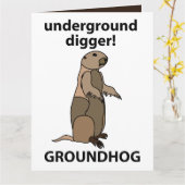 Funny Pet Groundhog Karte (Gelbe Blume)