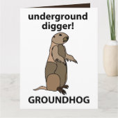 Funny Pet Groundhog Karte (Vorderseite)