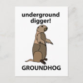 Funny Pet Groundhog Postkarte (Vorderseite)