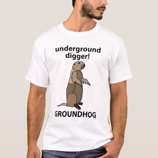Funny Pet Groundhog T-Shirt (Vorderseite)