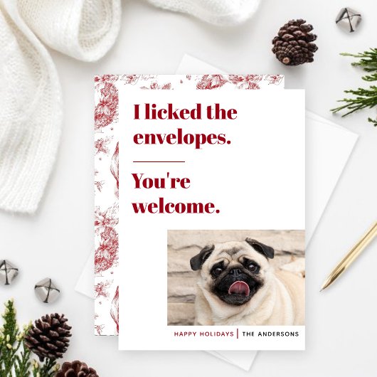 Funny Pet Holiday Card Feiertagskarte