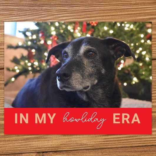 Funny Pet Holiday Postcard - In My Howliday Era Postkarte
