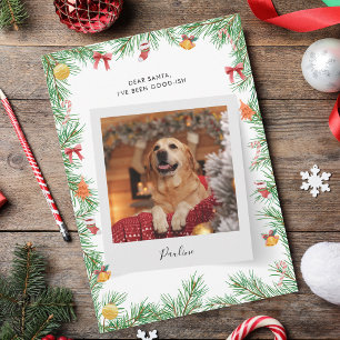 Funny Pet Hund Foto Nizza Liste Custom Weihnachten