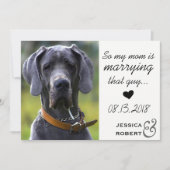Funny Pet Hund Save the Date Karte (Vorderseite)