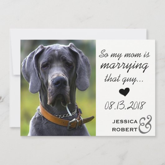 Funny Pet Hund Save the Date Karte (Vorderseite)