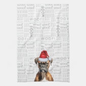 Funny Pet Lover Holiday Boxer Dog Weihnachten Geschirrtuch (Vertikal)