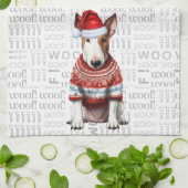 Funny Pet Lover Holiday Bull Terrier Dog Weihnacht Geschirrtuch (Gefaltet)