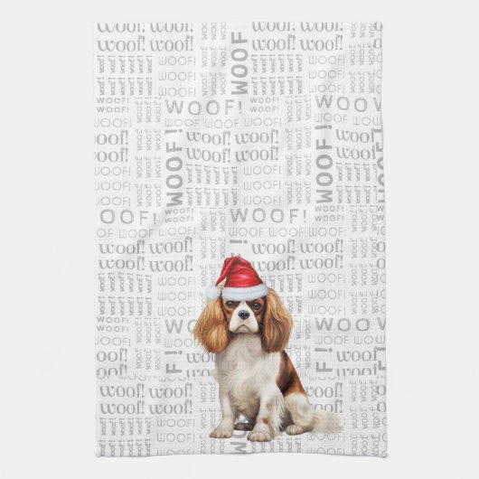Funny Pet Lover Holiday Cavalier Spaniel Weihnacht Geschirrtuch (Vertikal)