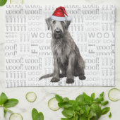 Funny Pet Lover Holiday Wolfhound Dog Christmas Geschirrtuch (Gefaltet)