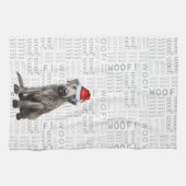 Funny Pet Lover Holiday Wolfhound Dog Christmas Geschirrtuch (Horizontal)