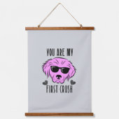 Funny Pet Lover Print Wandteppich Mit Holzrahmen (Vorderseite)