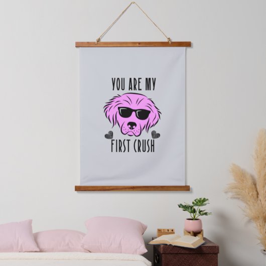 Funny Pet Lover Print Wandteppich Mit Holzrahmen (Schlafzimmer)
