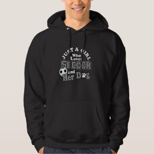 Funny Pet nur ein Mädchen, das Fußball und ihr tun Hoodie
