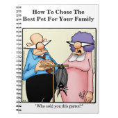 Funny Pet Owner Spaß Notebook Notizblock (Vorderseite)