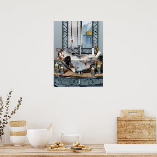 Funny Pet Poster Tipsy Kitty (Küche)