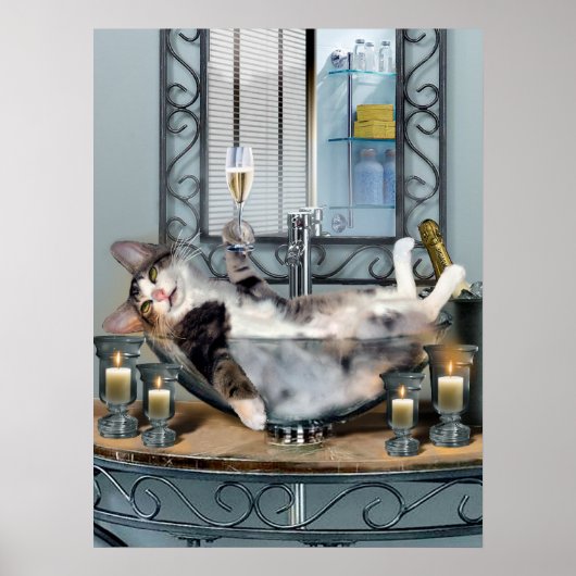 Funny Pet Poster Tipsy Kitty (Vorne)
