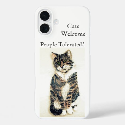 Funny Pet Quote Tabby Cat Case-Mate iPhone Hülle (Rückseite)