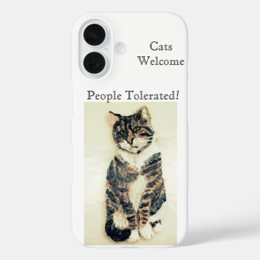 Funny Pet Quote Tabby Cat Case-Mate iPhone Hülle (Rückseite)