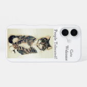 Funny Pet Quote Tabby Cat iPhone 16 Hülle (Rückseite (Horizontal))
