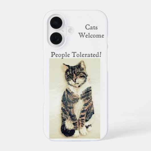 Funny Pet Quote Tabby Cat iPhone 16 Hülle (Rückseite)
