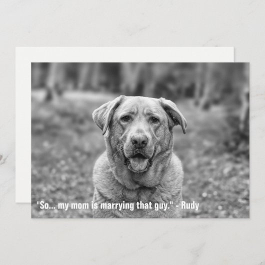 Funny Pet Save the Date Verlobung Ankündigung (Vorne/Hinten)