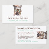 Funny Pet Sitter Bengalische Katze Visitenkarte (Vorne/Hinten)