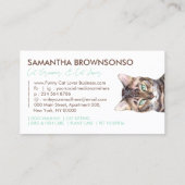 Funny Pet Sitter Bengalische Katze Visitenkarte (Rückseite)