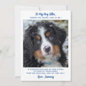 Funny Pet Sitter Custom Doppy Puppy Foto Vielen Da Karte (Vorderseite)