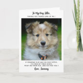 Funny Pet Sitter Custom Hund Foto Danke Karte (Vorderseite)