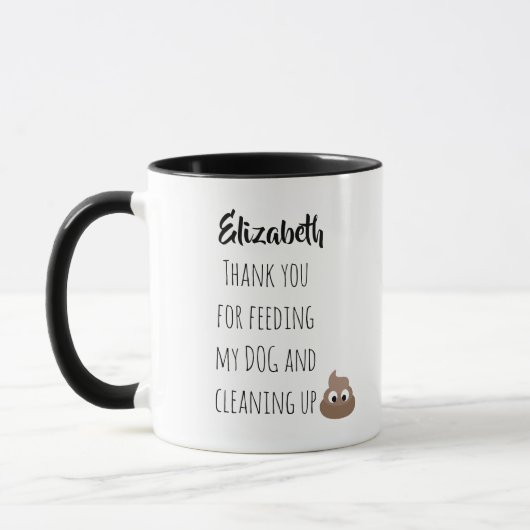 Funny Pet Sitting Tasse Vielen Dank Dog Sitter KAC (Links)