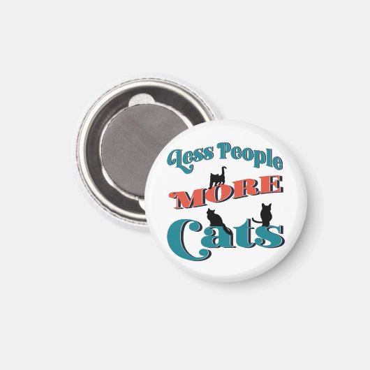 Funny Pet Typografy Kitten Cats Magnet (Vorderseite/Rückseite)
