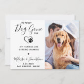Funny Pet Wedding Custom Foto Dog Save The Date (Vorderseite)