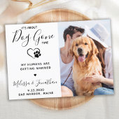 Funny Pet Wedding Custom Foto Dog Save The Date