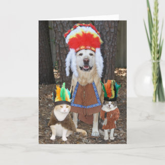 Funny Pets Big Chief Vatertag Karte