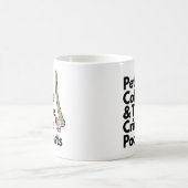 Funny Pets Coffee and True Crime Podcasts Kaffeetasse (Mittel)
