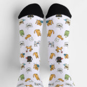 Funny Pets Pattern Crew Socks Socken (Oben)