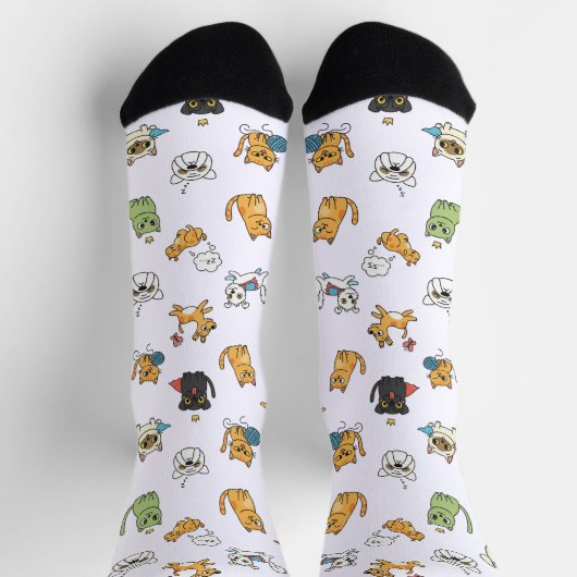 Funny Pets Pattern Crew Socks Socken (Oben)