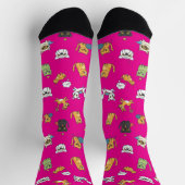 Funny Pets Pattern Crew Socks Socken (Oben)