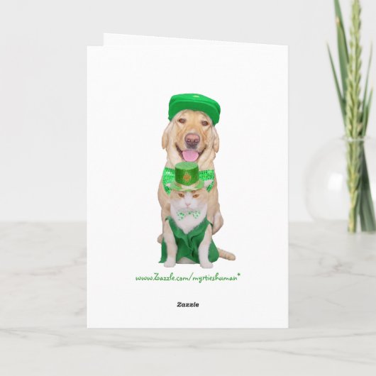 Funny Pets St. Patrick Karte (Rückseite)
