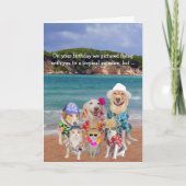 Funny Pets Tropical Paradise Geburtstag Karte (Vorderseite)