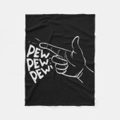 Funny Pew Pew Pew Piew Vortäuschen Handgun Rausche Fleecedecke (Vorderseite)