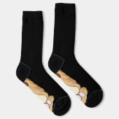 Funny Pfeffer Hundewelpe Feet Socks Knee Tier Socken (Rechts)