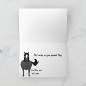 Funny Pferd Birday Card geben Name Vorderseite Karte (Innenseite)